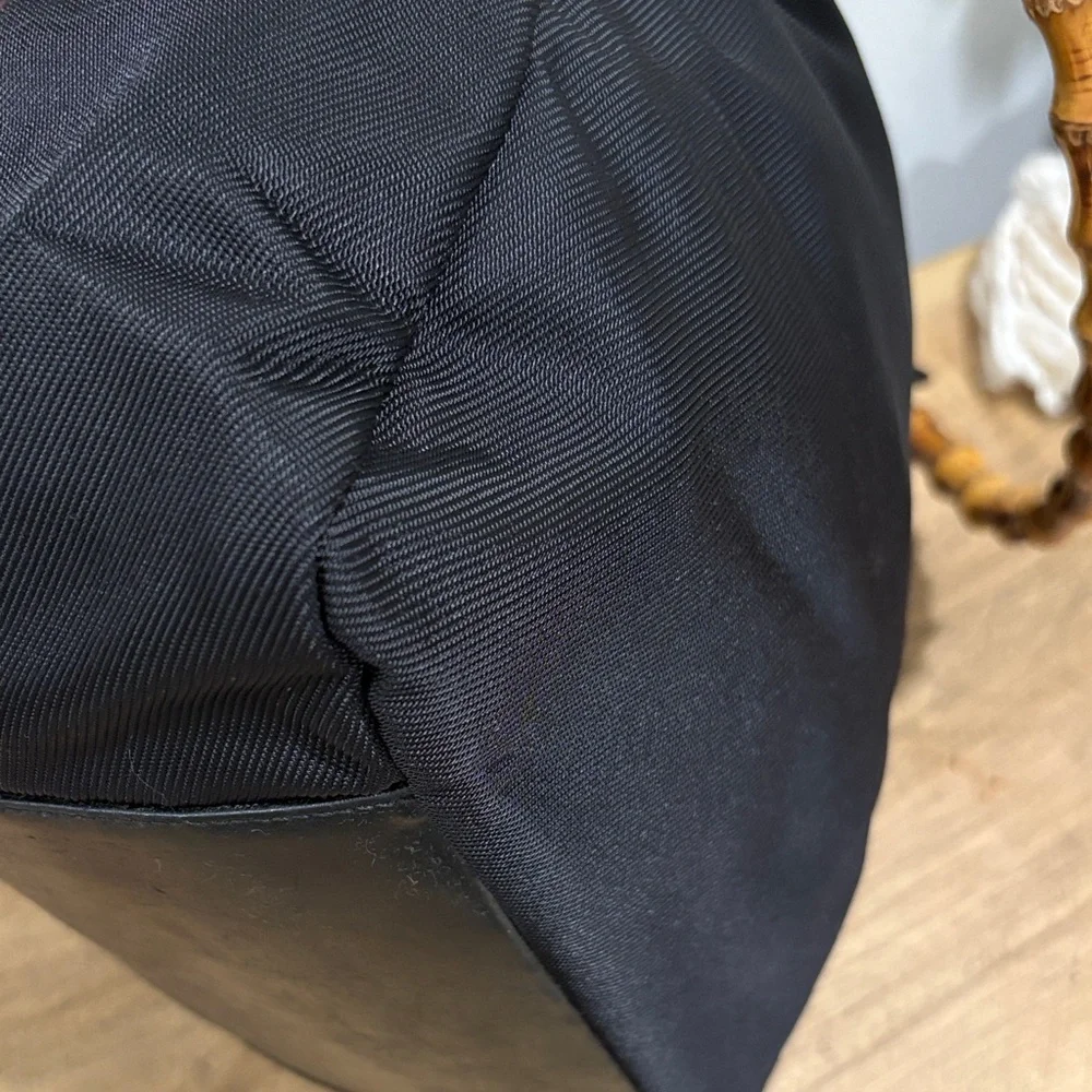 GUCCI VINTAGE Bamboo Nylon Bag EVC